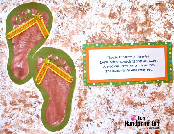 Flip Flop Footprint Summer Craft for Kids
