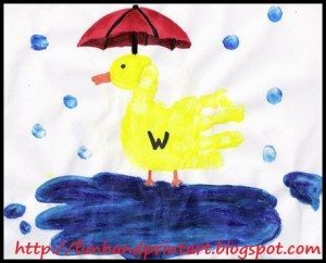 weather craft handprint duck