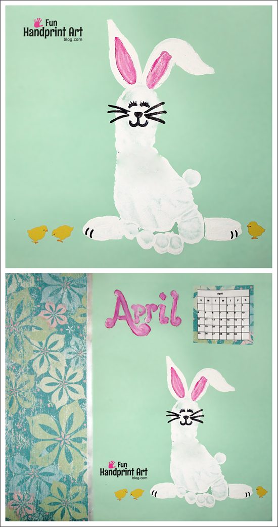 Footprint Bunny Easter Craft for Kids