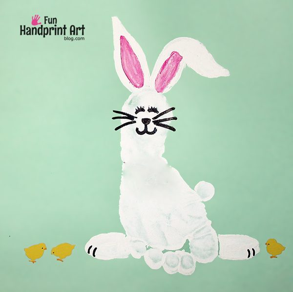 Kids Easter Craft: Footprint Bunny