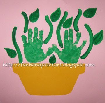 handprint flowers for mother's day