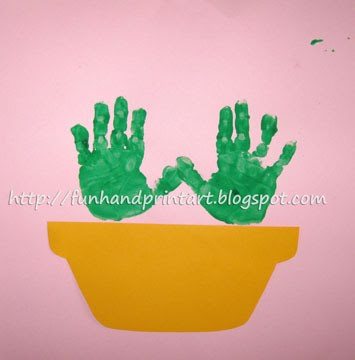 handprint flowers in a pot