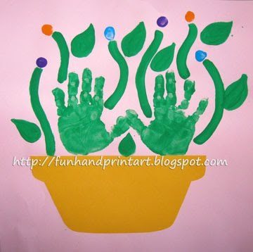 Mother's Day Handprint Flower Pot Craft
