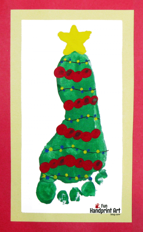 Footprint Christmas Tree Keepsake
