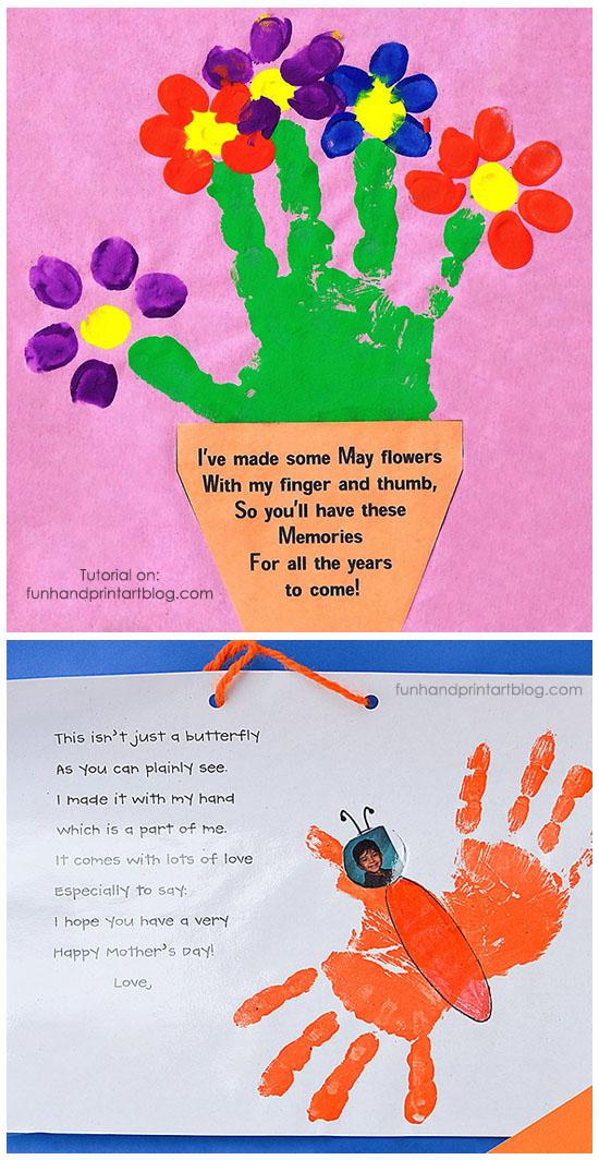 Mother's Day Handprint Art & Poem Crafts