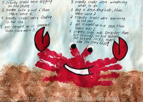 Handprint Crab and a cute crabby song!