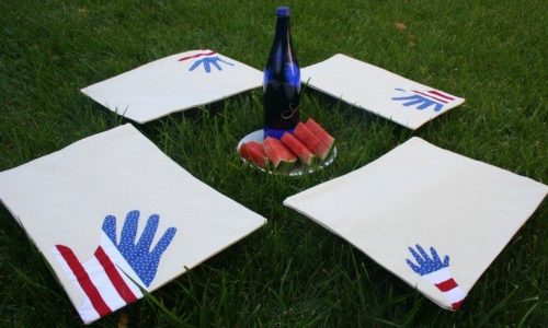 DIY Patriotic Handprint Placemates