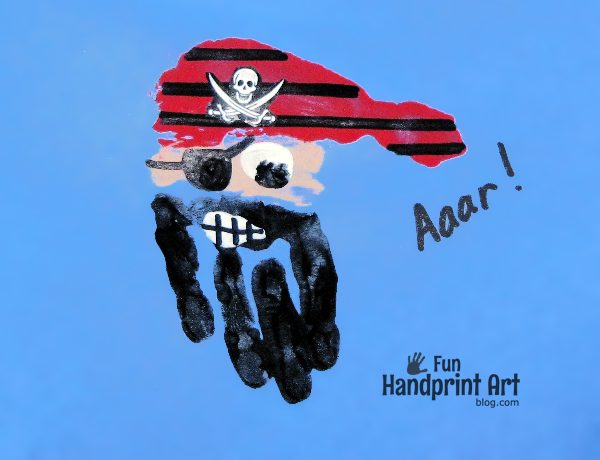 Handprint Pirate Craft for Talk Like a Pirate Day