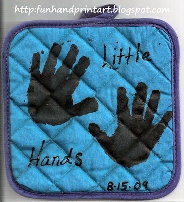 Handprint Potholders - Keepsake & Gift Idea for Grandma