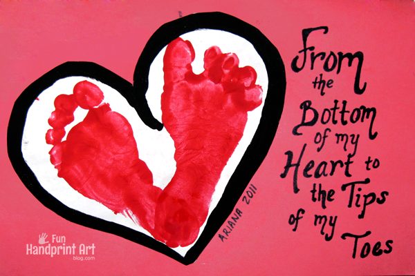 From the Bottom of my Heart Footprint Card