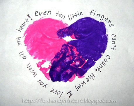 Handprint Heart with a cute poem