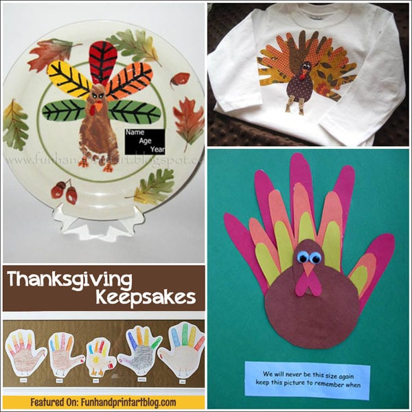 Handprint Crafts: Thanksgiving Keepsakes