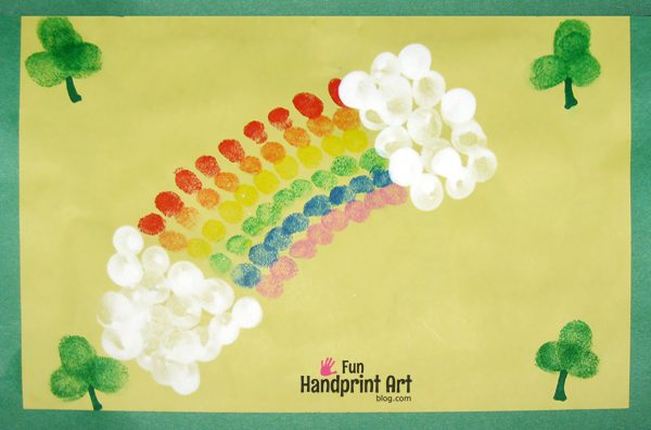 Fingerprint Rainbow St Patrick's Day Craft
