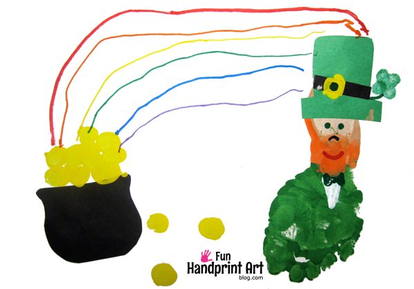 Leprechaun Footprint Craft for St Patrick's Day