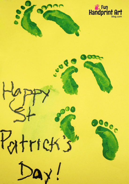 Wee Little Leprechaun Footprints - Kids Craft