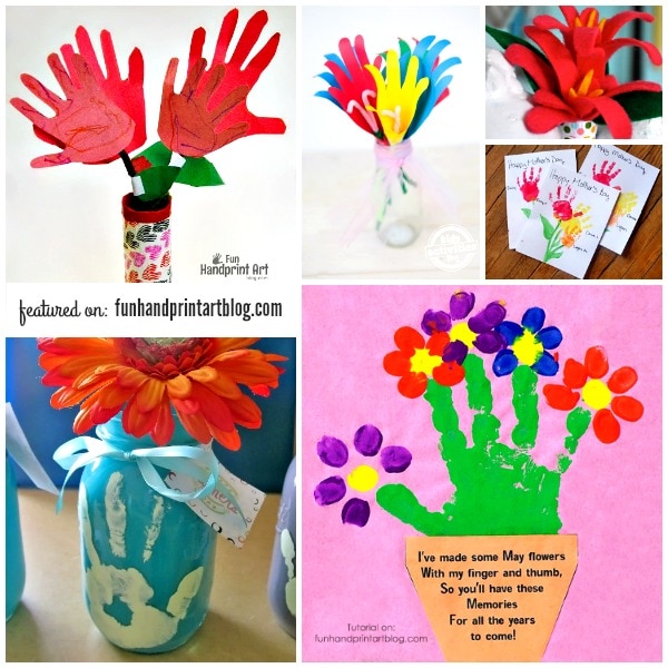 14 Pretty Handprint Flower Crafts Moms Will Love