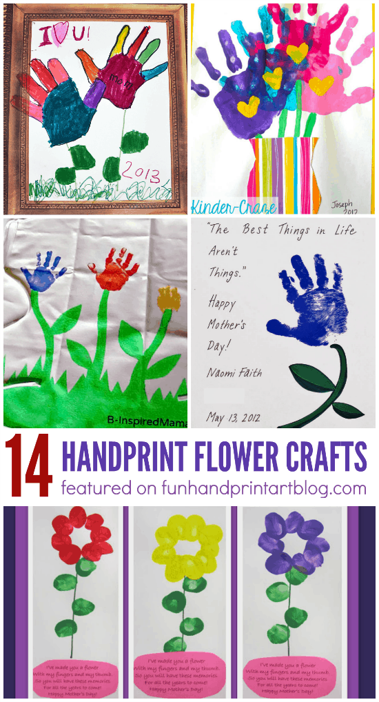 Mother's Day Handprint Flower Crafts