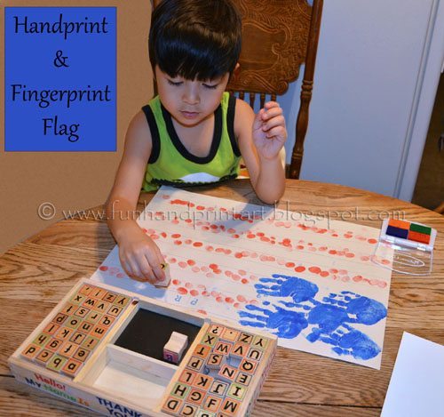 4th of July Handprint Craft - American Flag