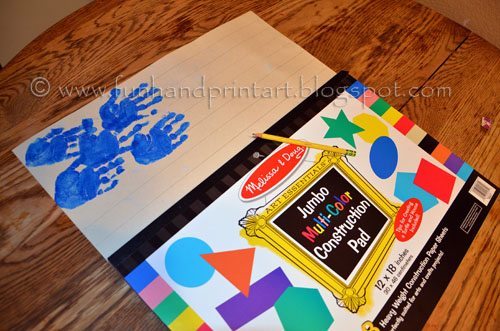 Handprint Flag 4th of July craft for kids