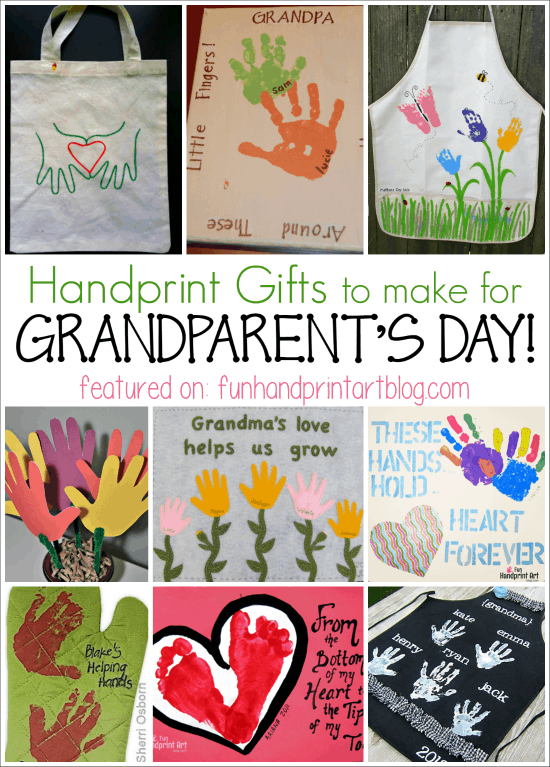12 Handprint Ideas to make Grandma for Grandparent's Day