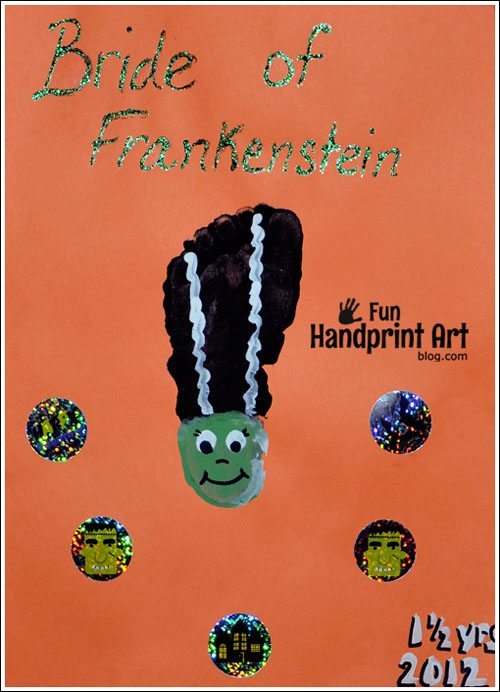Bride of Frankenstein Footprint Craft