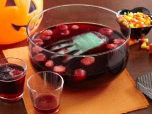 How to make Bloody Halloween Punch with Floating Hand