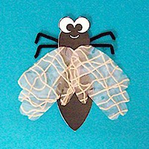 Kids will get a kick out of making this Fly Craft with handprint wings - complete with veins :) This easy kids craft is great for preschool & kindergarten.