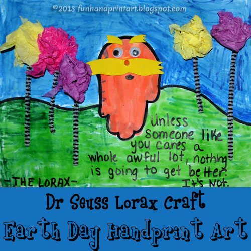 Dr Seuss Handprint Lorac Earth Day Craft