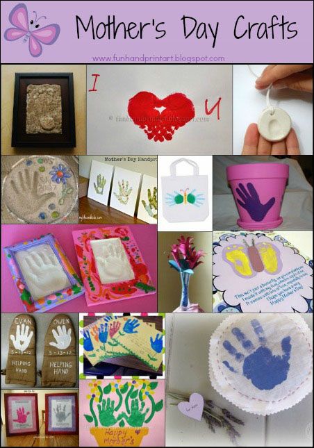 Handprint Crafts for Mother's Day
