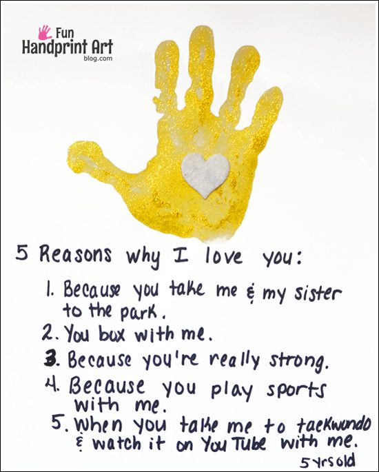 5 Reasons Why I Love You Father's Day Craft