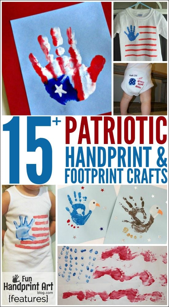 Handprint & Footprint Fourth of July Crafts for Kids