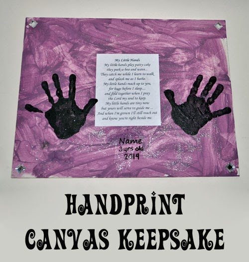 Handprint Canvas Keepsake with cute poem