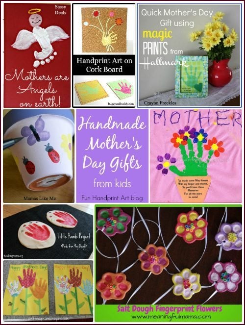 Handmade Mother's Day Gifts - crafts for kids #HandprintHolidays
