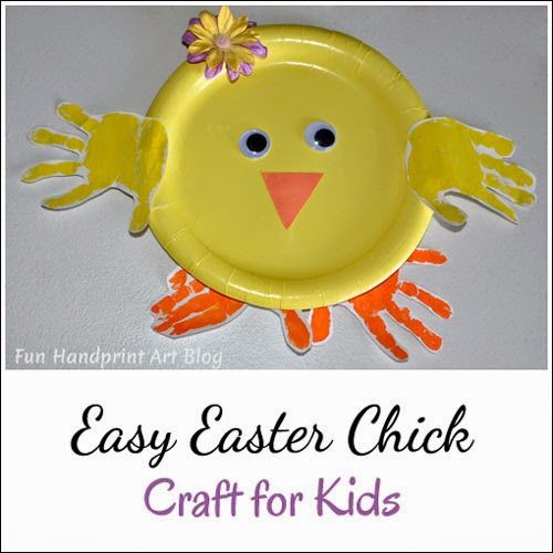 Handprint Chick | Paper Plate Easter Craft