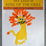 Footprint Lion Father's Day Craft - My Dad is King of the Grill