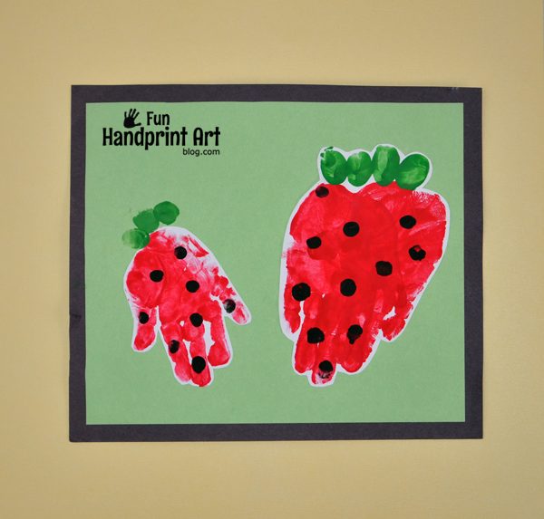 Berry Sweet Handprint Strawberry Craft for Kids