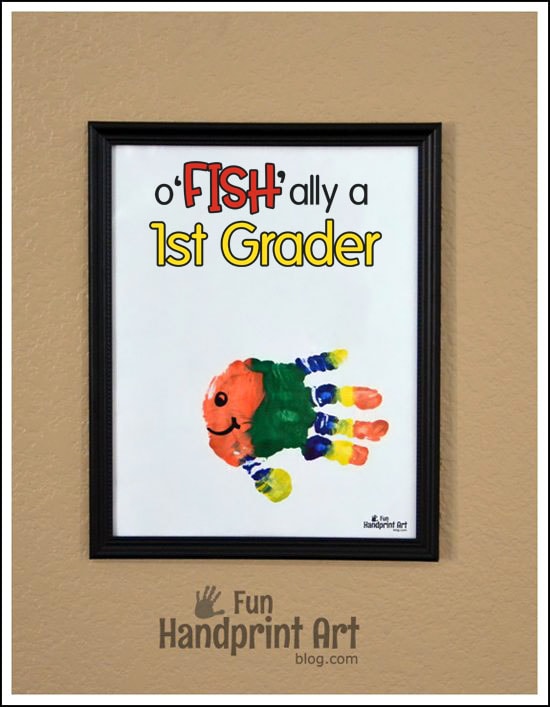 o'FISH'ally a 1st Grader Handprint Craft & First Day of School Keepsake