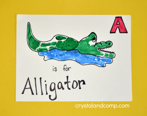 Hand-Print-Art-A-is-for-Alligator-Craft