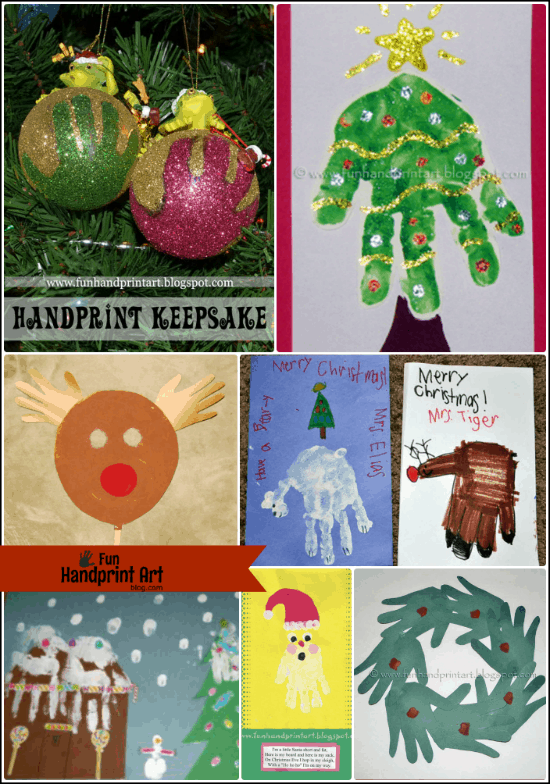 10 Christmas Handprint Crafts for Kids