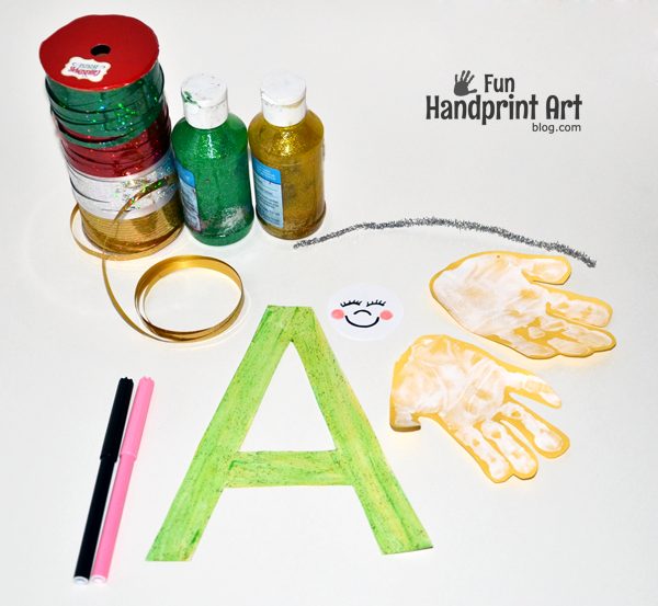 Christmas Alphabet Craft - Handprint Angel