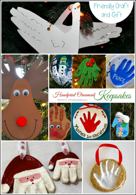 Christmas Handprint Ornament Keepsakes