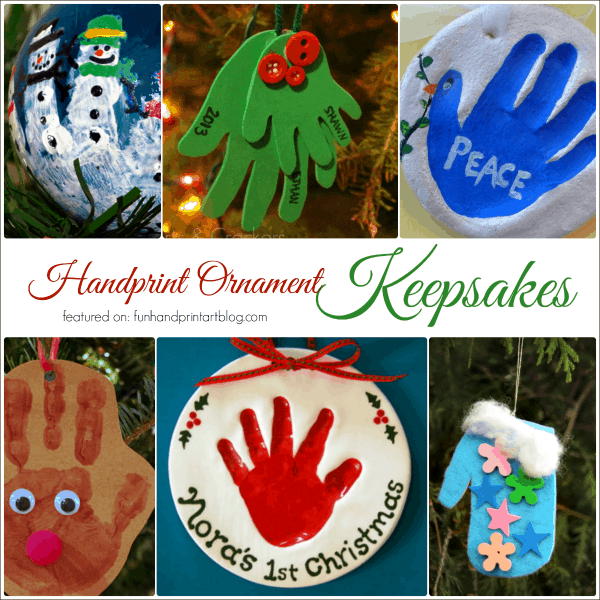 DIY Keepsake Ornaments made with Handprints