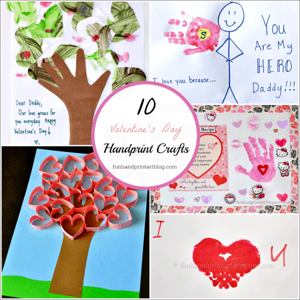 10 Handprint Crafts for Valentine's Day
