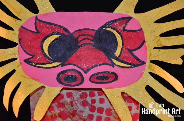 Chinese Dragon Handprint Puppet