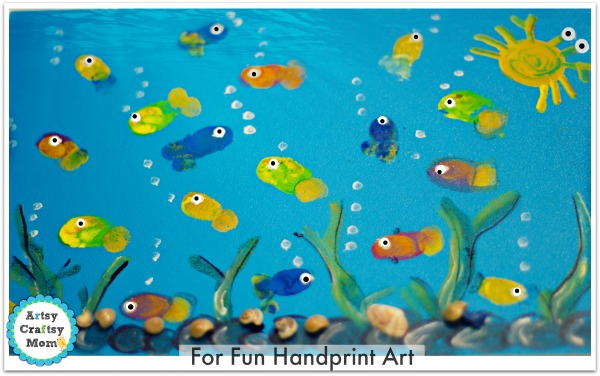 Fingerprint Fish Aquarium Craft
