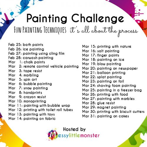 Process Art for Kids - painting challenge