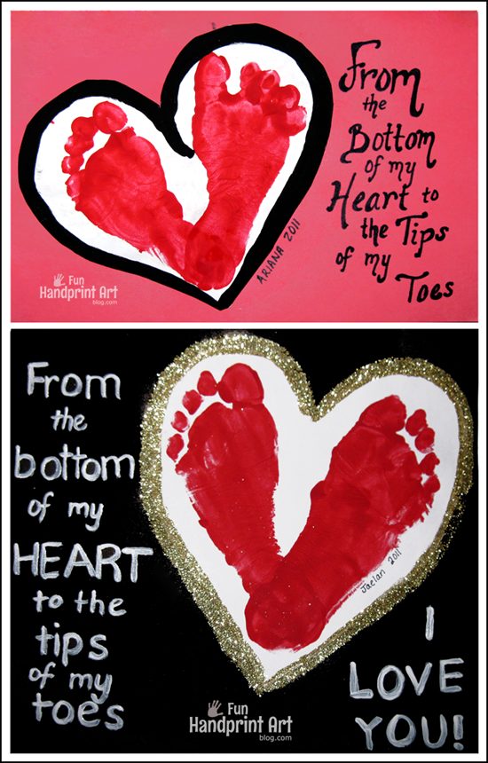 ootprint Heart I Love You Cards from Kids