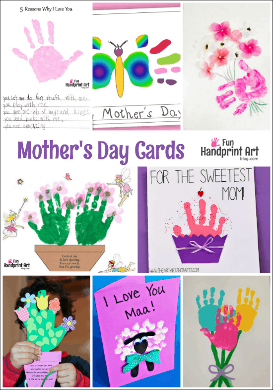 Handprint Mother's Day Cards