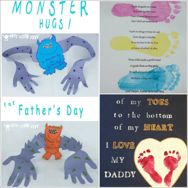 18 Fun Father's Day hand print craft ideas