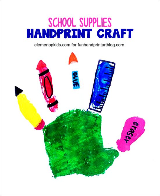 Handprint Back to School Craft